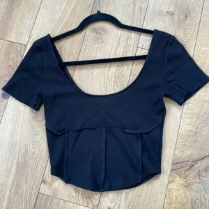 Brand New Black Cropped Tshirt